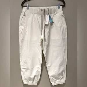 NEW Theory White "Leera" Pull on Elastic pants - Size Large